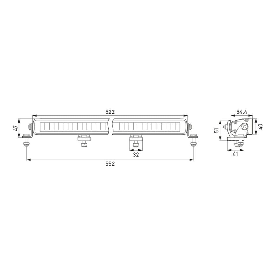 HELLA 12V-24V LED BAR OFF-ROAD 5700K (21 LEDLİ) (4 FONKSİYONLU) (522*54.4*47 MM)