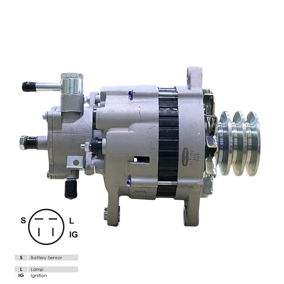 24V ALTERNATÖR DİNAMO 45 A (3 FİŞ) (S-L-IG) ISUZU CHAMPION OTOBÜS