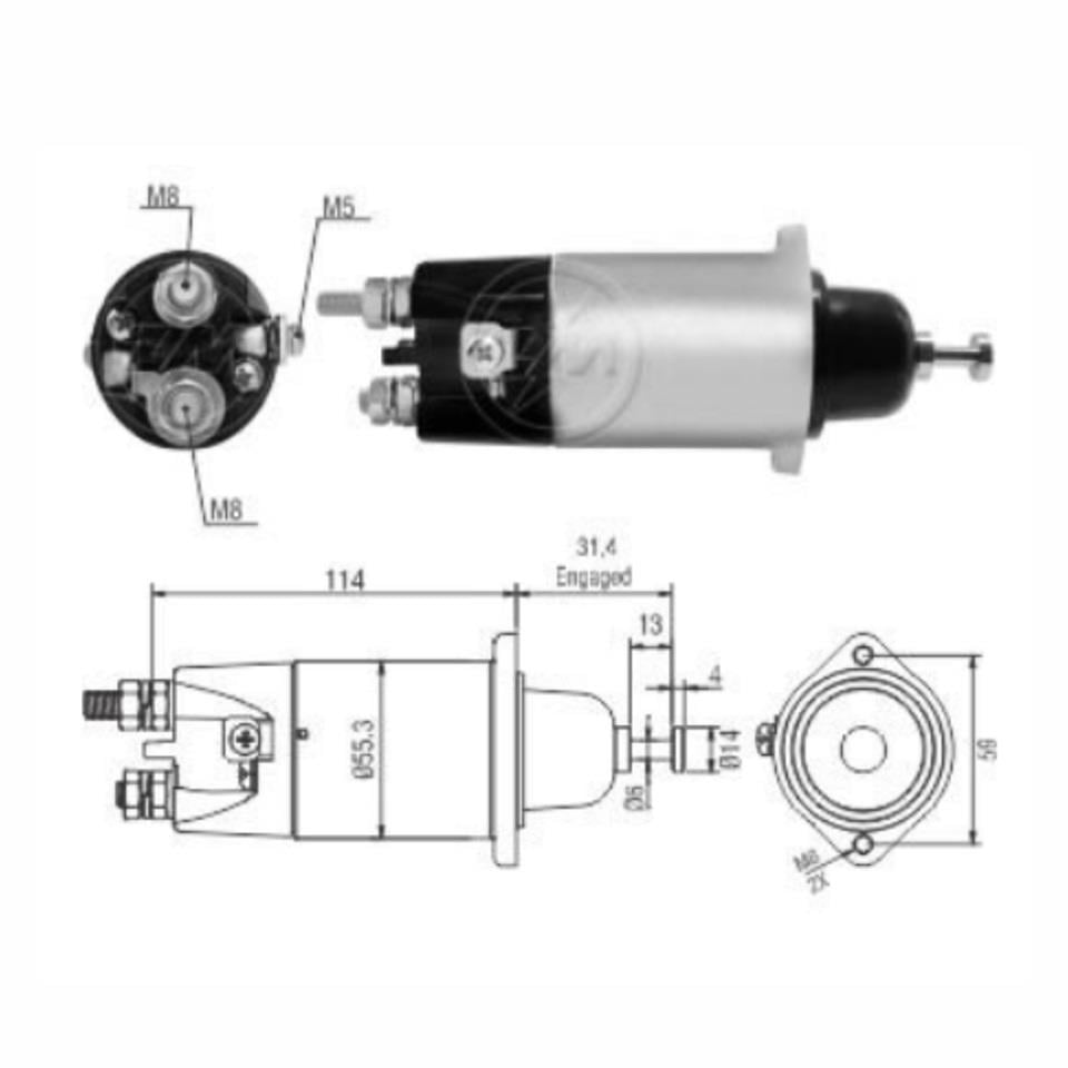 ZM 24V MARŞ OTOMATİĞİ MITSUBISHI TİPİ (M8 CIVATA) (2 KULAK)