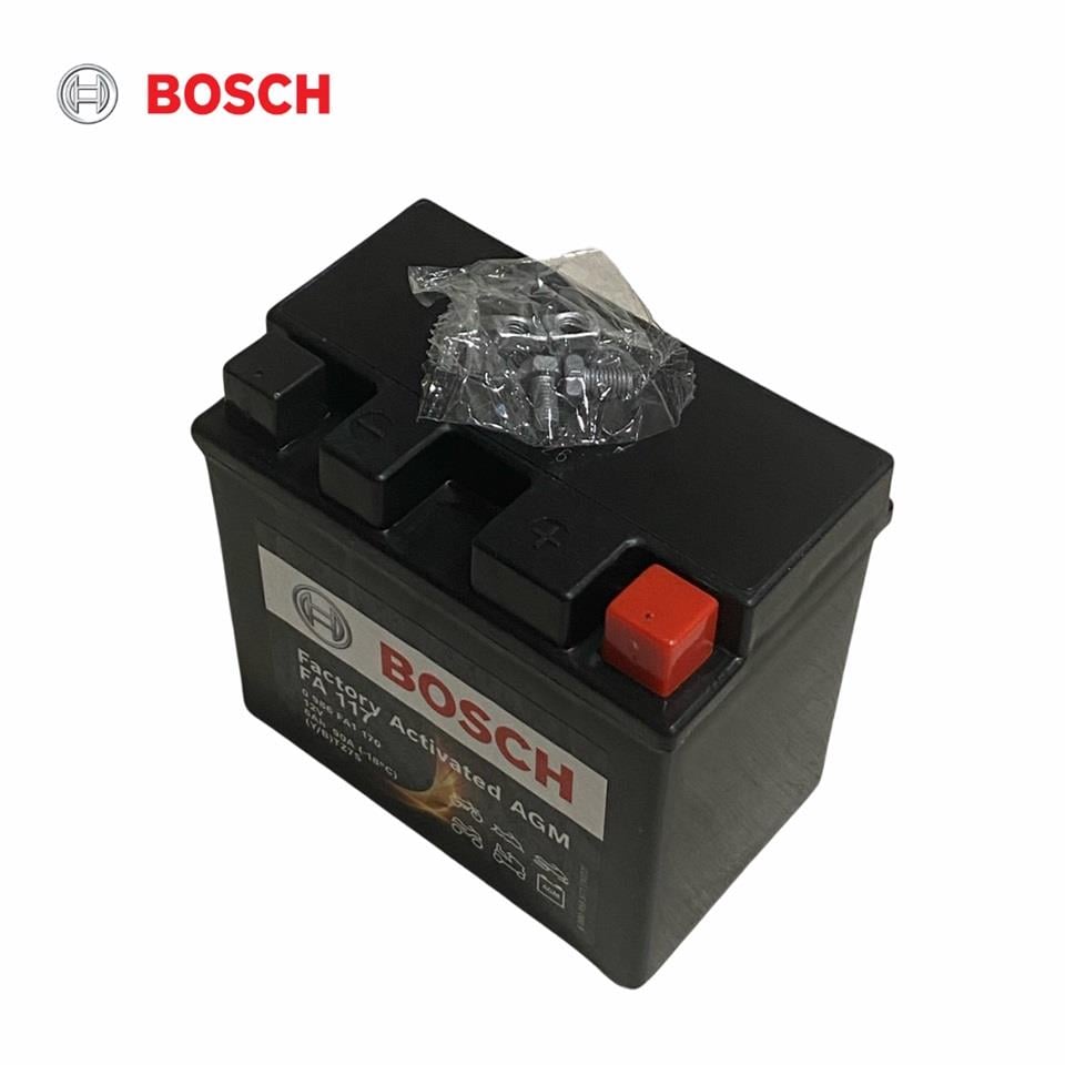 BOSCH 12V 6 AH MOTOSİKLET AKÜSÜ AGM 90 A (EN) (113*70*105) (FA117) (YTZ7S) (BTZ7S)