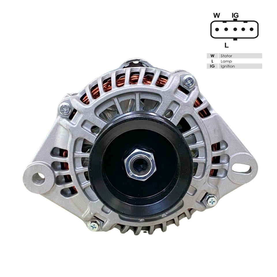 24V ALTERNATÖR DİNAMO MITSUBISHI TİPİ 130 A (5 FİŞ SOKETLİ) (W-L-IG . .) FORD CARGO