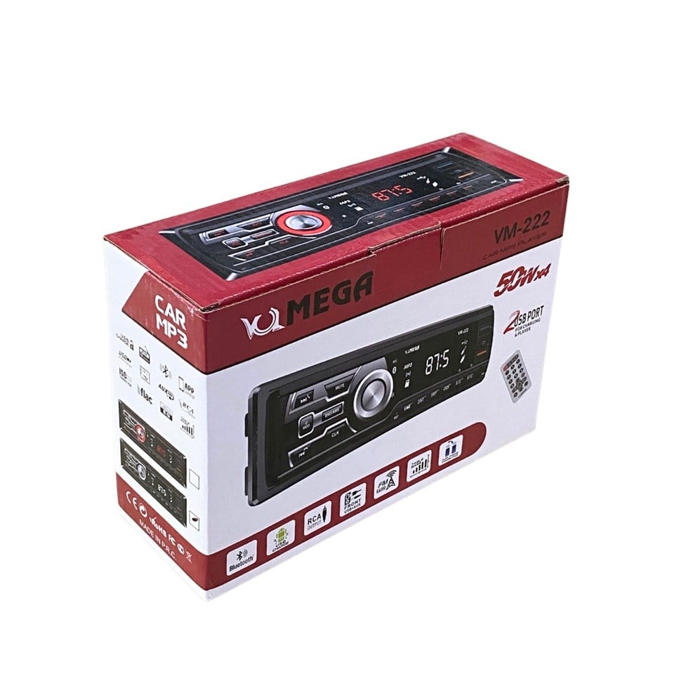 OTO TEYP-RADYO AUX/BLUETOOTH/MP3/SD KART/USB X 2 ŞARJ (UZAKTAN KUMANDALI) (KIRMIZI IŞIKLI)