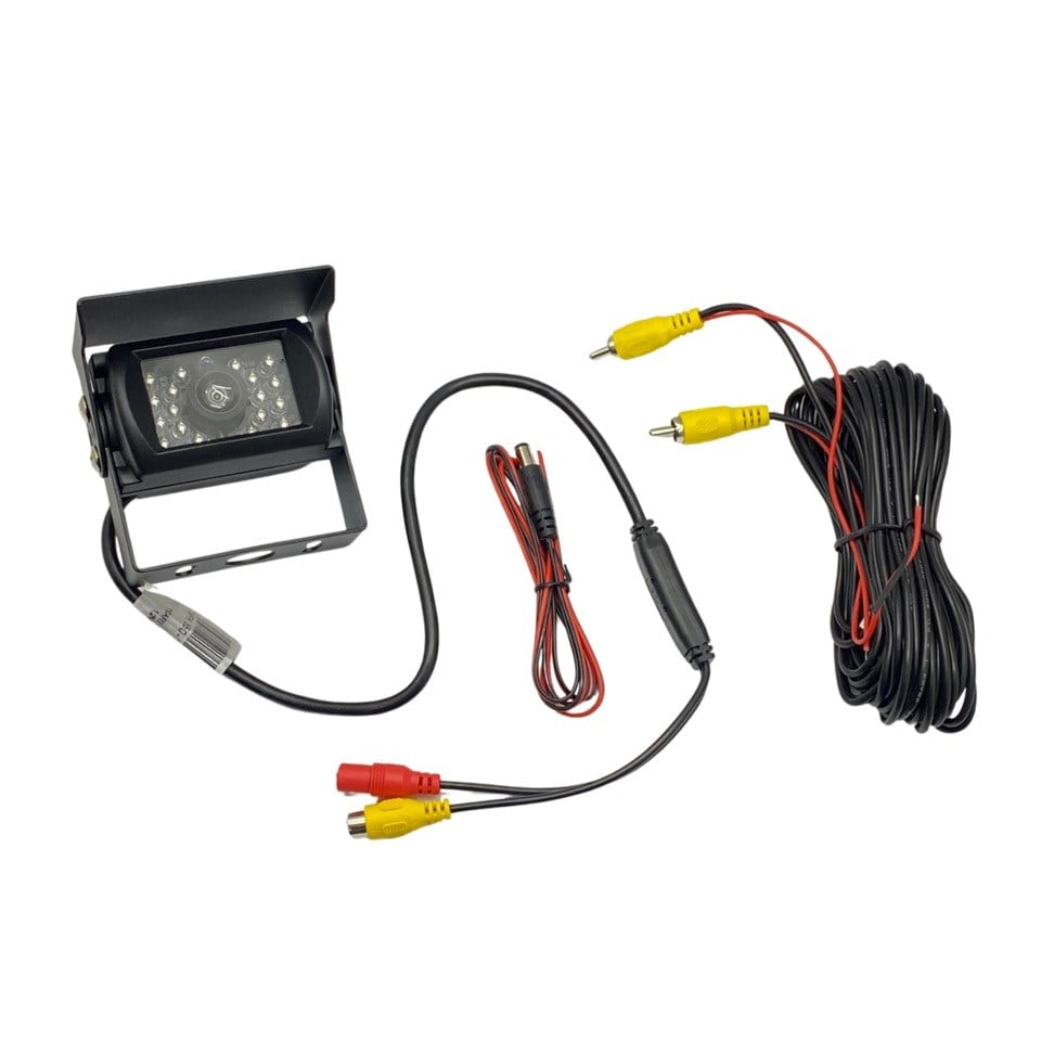 12V-24V KAMERA (GECE GÖRÜŞLÜ) ŞAPKALI AYAKLI KARE KAMYON-TIR-İŞ MAKİNASI