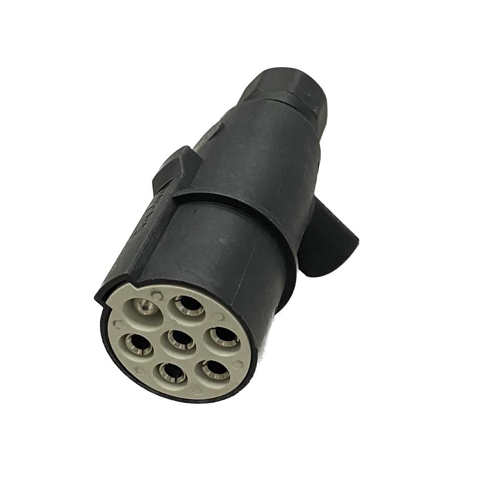 SABA TIR DORSE ELEKTRİK SOKETİ (RÖMORK FİŞİ) (7'Lİ ERKEK) (PLS SİYAH) (S TİPİ)