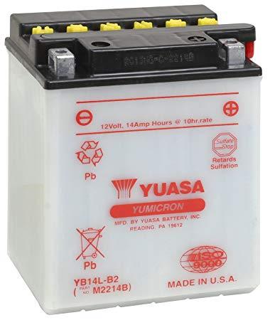 YUASA 12V 14 AH MOTOSİKLET AKÜSÜ 190 A (EN) (136*91*168) (YB14L-B2)