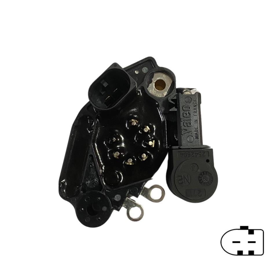 VALEO 12V KÖMÜRLÜ KONJEKTÖR (2 UÇLU) (2 FİŞ SOKETLİ) (L-DFM) VW TRANSPORTER 1999-2003