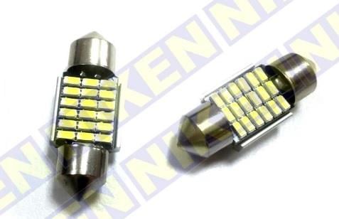 NIKEN 12V SOFİT AMPUL 18 LEDLİ  BEYAZ CB (31MM) (2 AD)