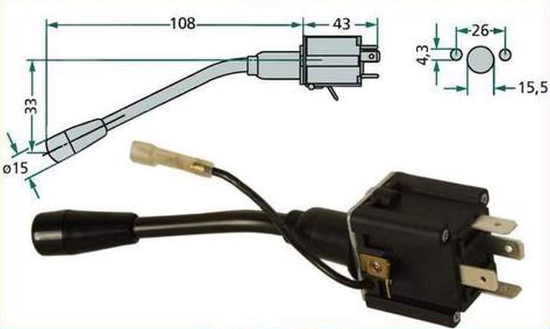 HELLA SİNYAL KOLU (YÜRÜTÜCÜ KOL) (49a-L-56d-R) (150 MM) FORKLİFT