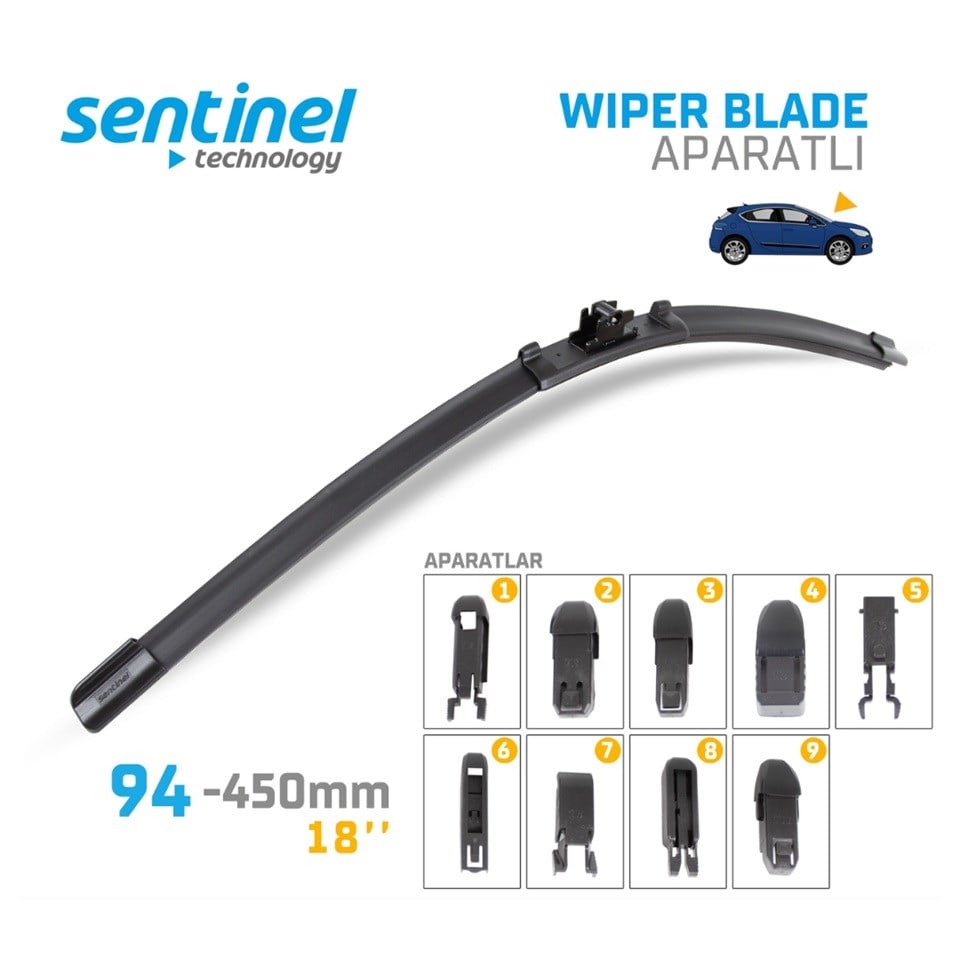 SİLECEK SÜPÜRGESİ 450 MM AEROTWIN (9 APARATLI)