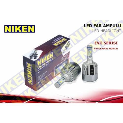 NIKEN 12V H7 COB LED XENON FAR AMPUL SETİ 6500K 4000 LÜMEN VW/MERCEDES