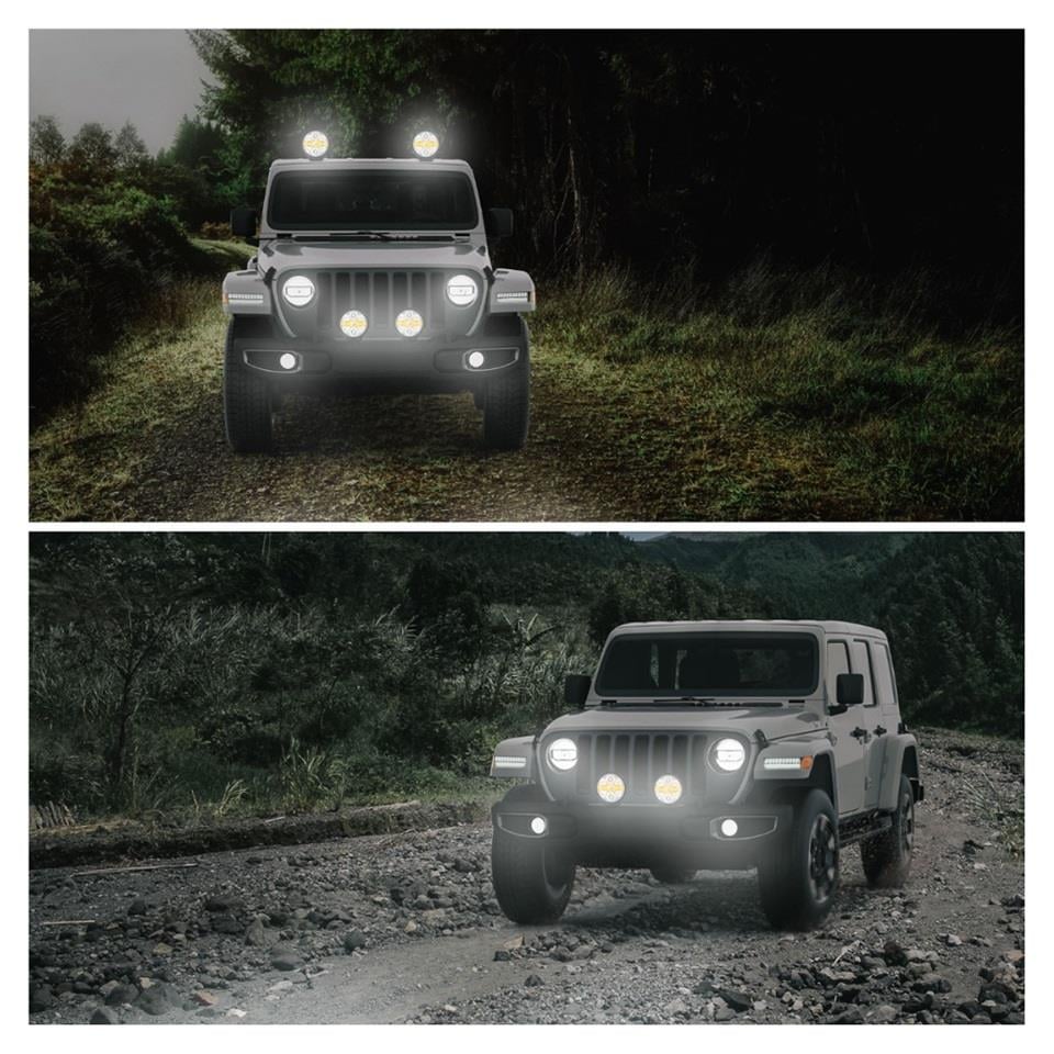 HELLA 12V-24V LED LAMBA OFF-ROAD YUVARLAK 3000 SARI-BEYAZ (198.5 MM)