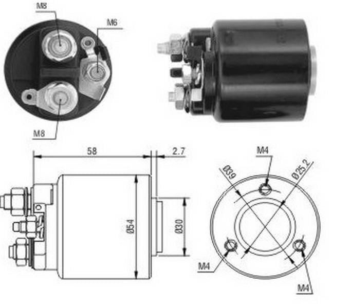 ZM 12V MARŞ OTOMATİĞİ VALEO TİPİ (3 DELİK) M6 SAĞ FIAT ALBEA/MAREA-MERCEDES SPRINTER/VITO-OPEL ASTRA