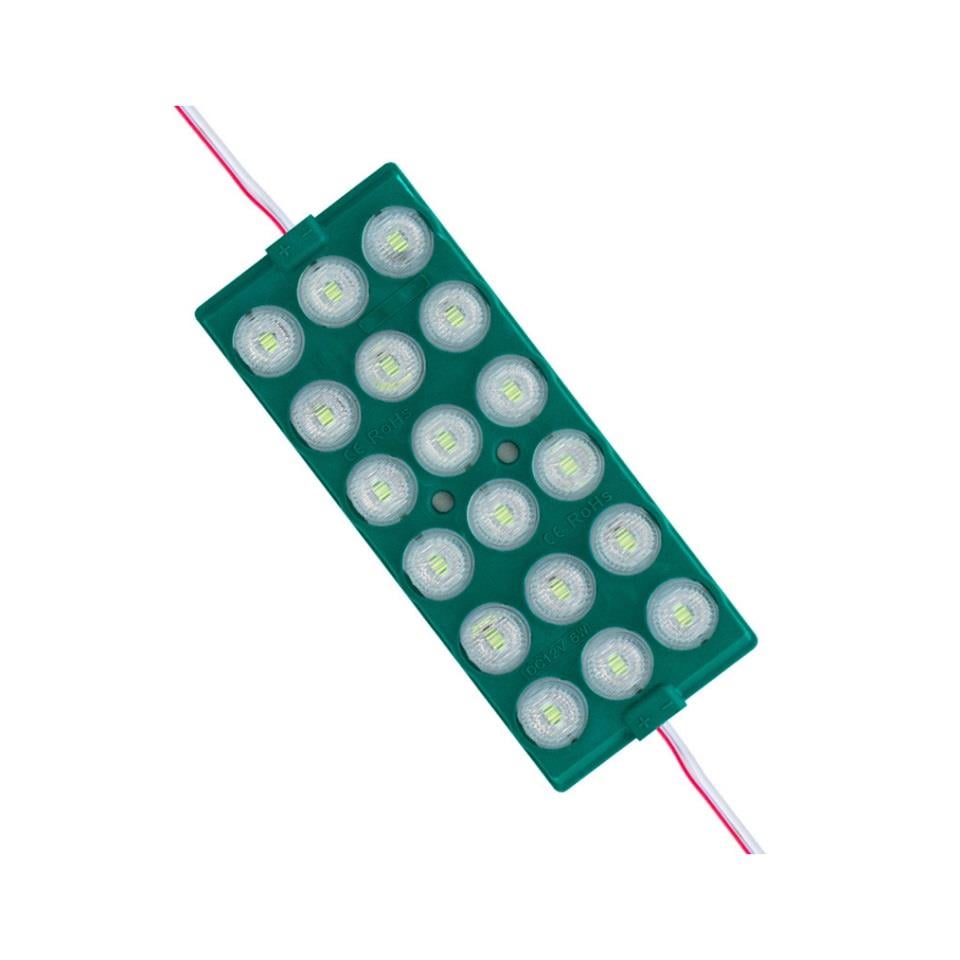 12V MODUL LAMBA 18-LEDLİ (CAMLI) KABLOLU YEŞİL (137*57 MM)