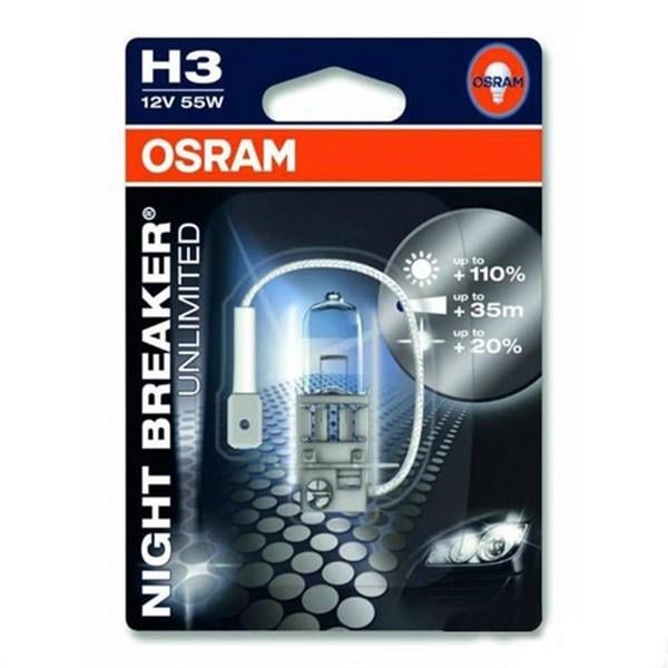OSRAM 12V H3 AMPUL 55W +%110 FAZLA IŞIK 4000K NIGHT BREAKER UNLIMITED