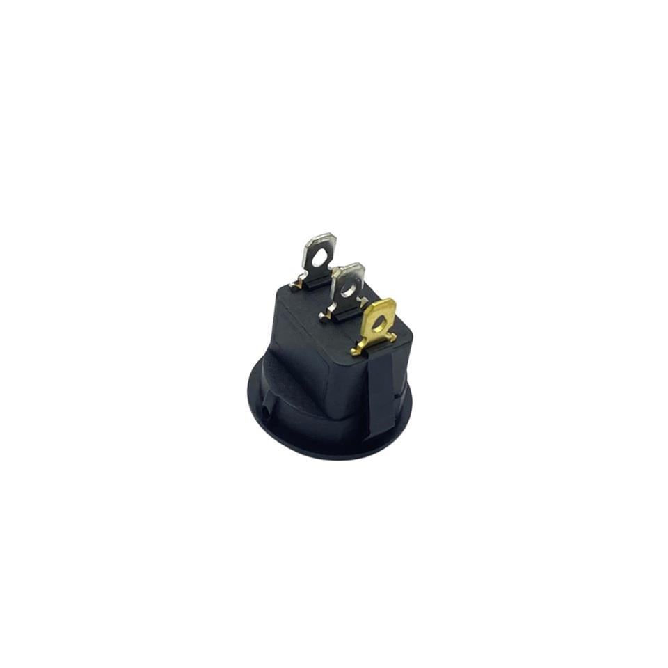 TUŞLU ANAHTAR YUVARLAK IŞIKLI (3 FİŞ) (ON-OFF) (6A 220V AC/10A 125V AC) (20 MM)