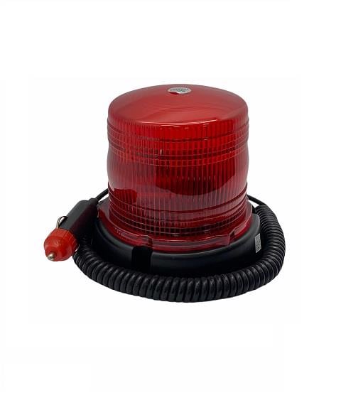 12V-24V ÇAKAR FLAS TEPE LAMBA MIKNATISLI LEDLİ KIRMIZI ÇAKMAK FİŞLİ (94*115 MM)