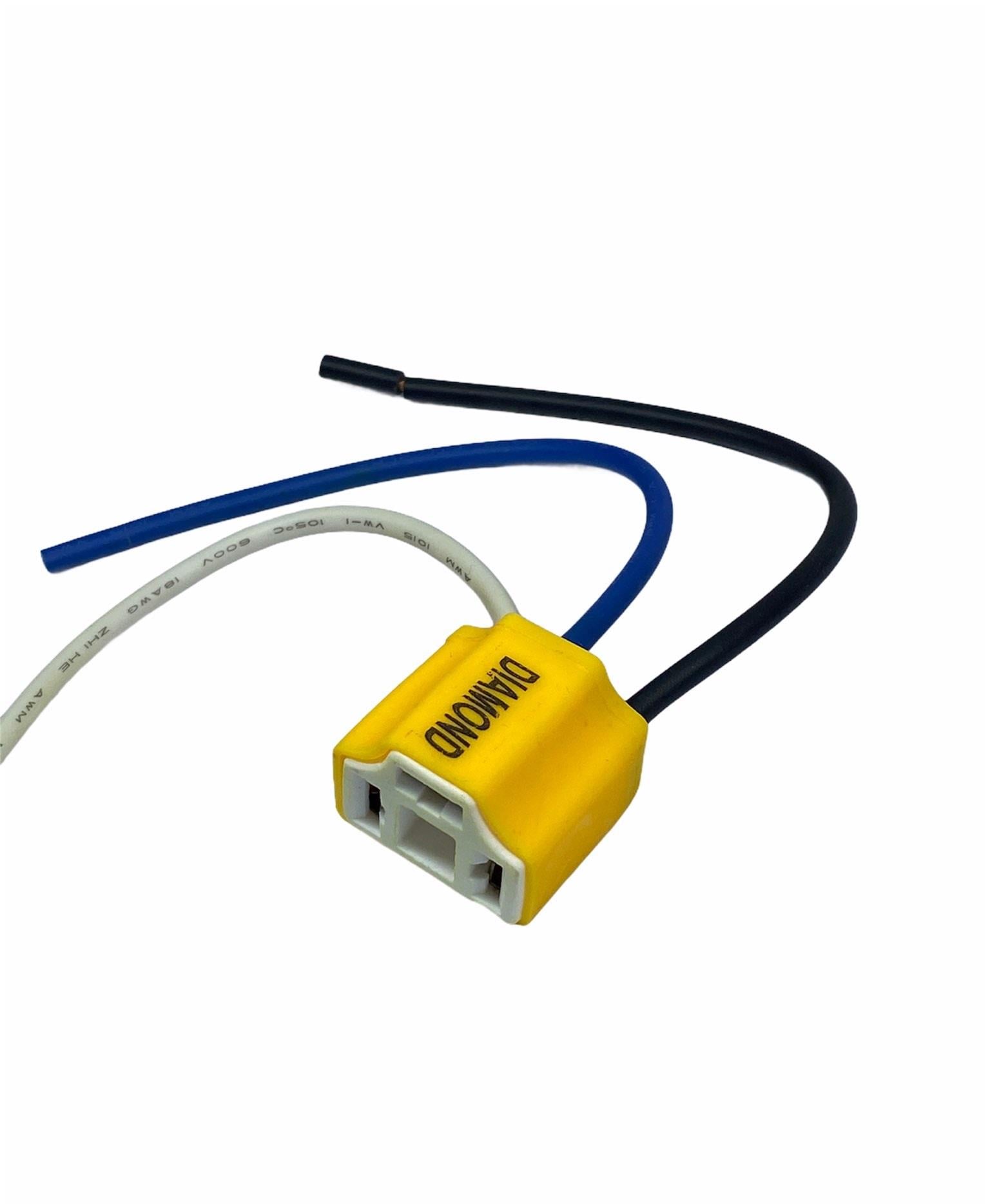 ATOM FAR FİŞİ (H4 AMPUL SOKETİ) (1.5 MM KABLOLU) (YANMAZ PORSELEN)