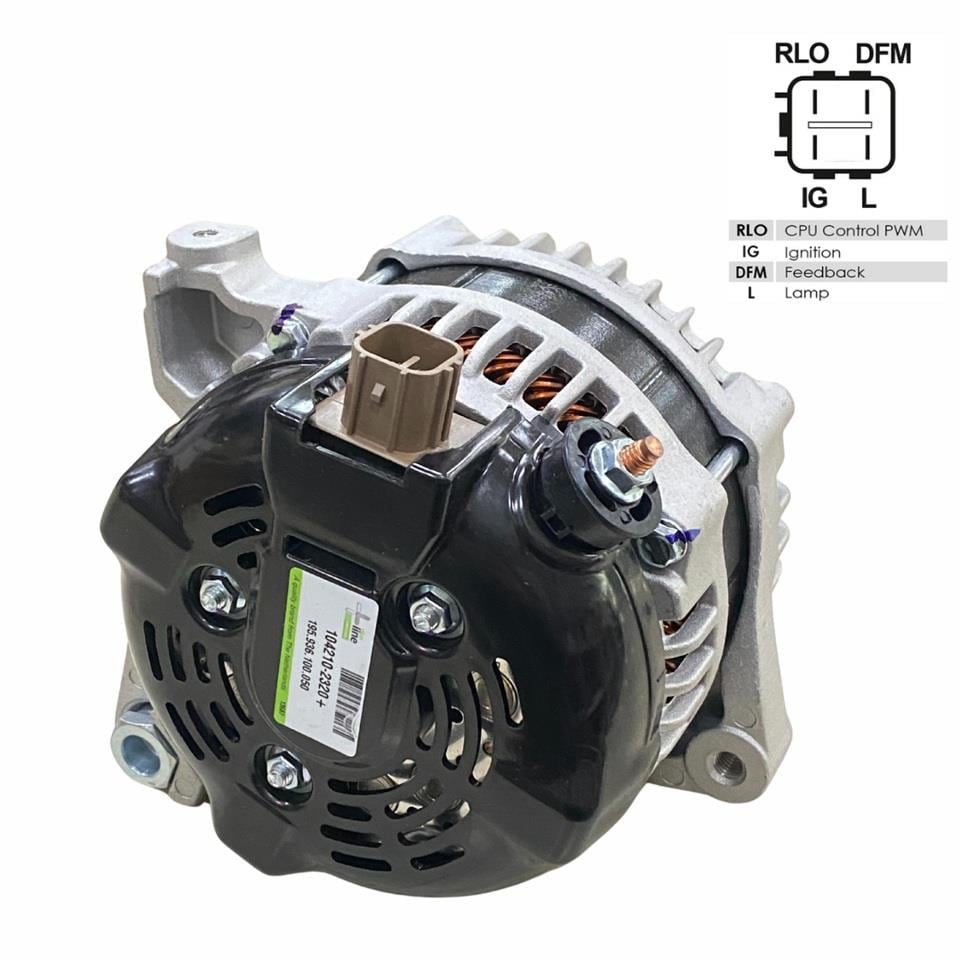 12V ALTERNATÖR DİNAMO 100 A (4 FİŞ) ( IG-L-RLO-FR-(M) ) TOYOTA AURIS/COROLLA 1.4 D-4D 2007 >