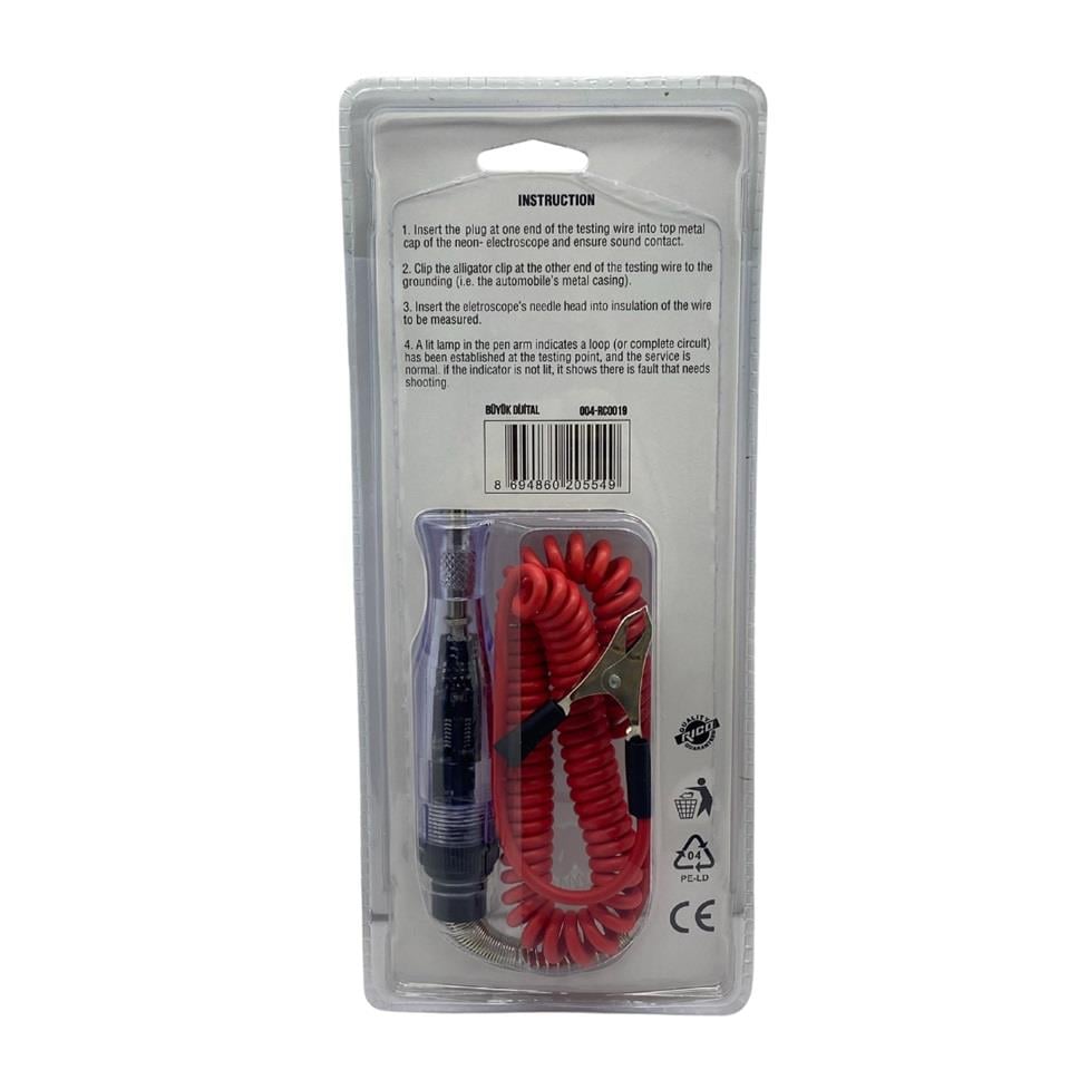 RICO 6V-24V KONTROL KALEMİ KABLOLU MAŞALI (+/- DİJİTAL GÖSTERGELİ)