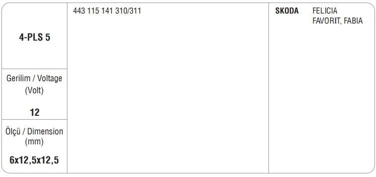 MEGA MARŞ KÖMÜRÜ SKODA FELICIA (4 AD)