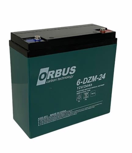 ORBUS 12V 24 AH ELEKTRİKLİ BİSİKLET AKÜSÜ DEEP CYCLE (UZUN ÖMÜRLÜ) (181*77*170) (6.60 KG)