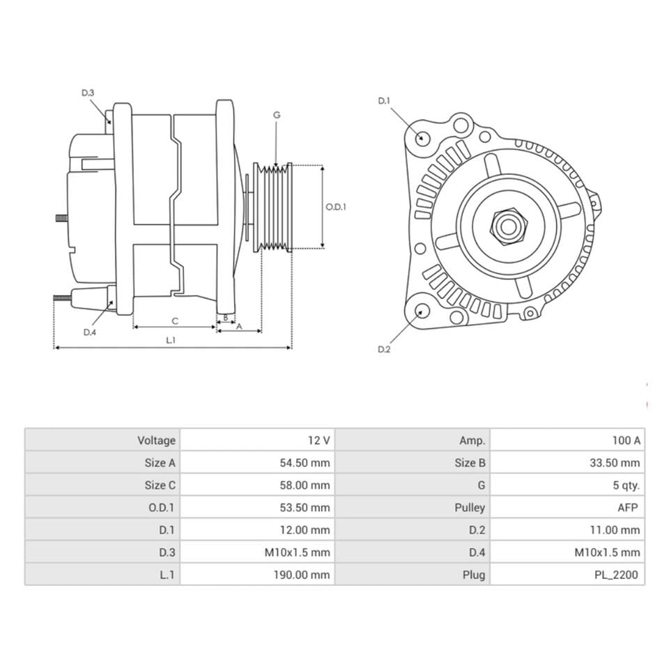 DENSO 12V ALTERNATÖR DİNAMO 100 A (DFM-L) OPEL CORSA E 2014-2019