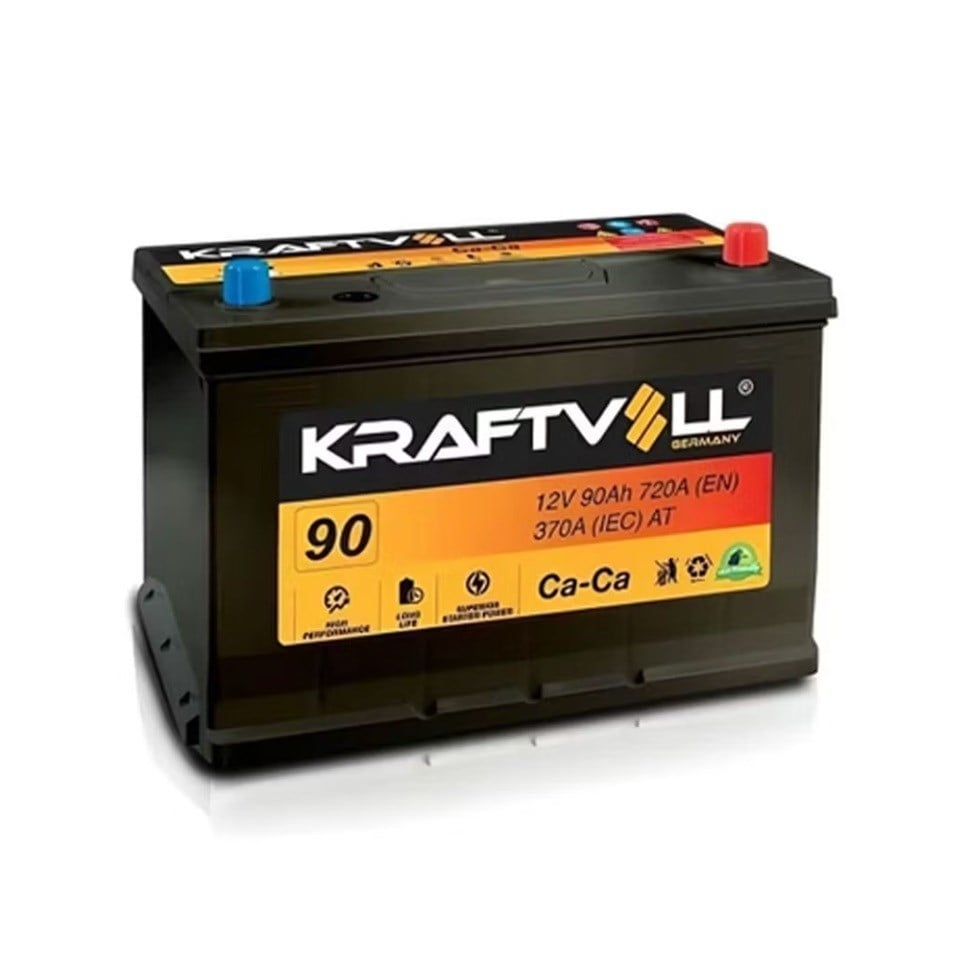 KRAFTVOLL 12V 90 AH AKÜ 720 A (EN) (TAM KAPALI) (306*175*224)