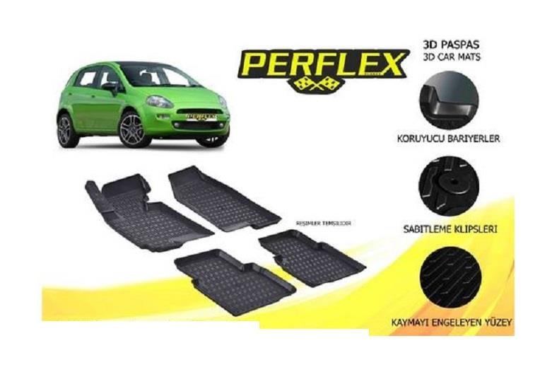 3D ARAÇ PASPASI (SİYAH) (4 PARÇA) FIAT GRANDE PUNTO 2007-2018