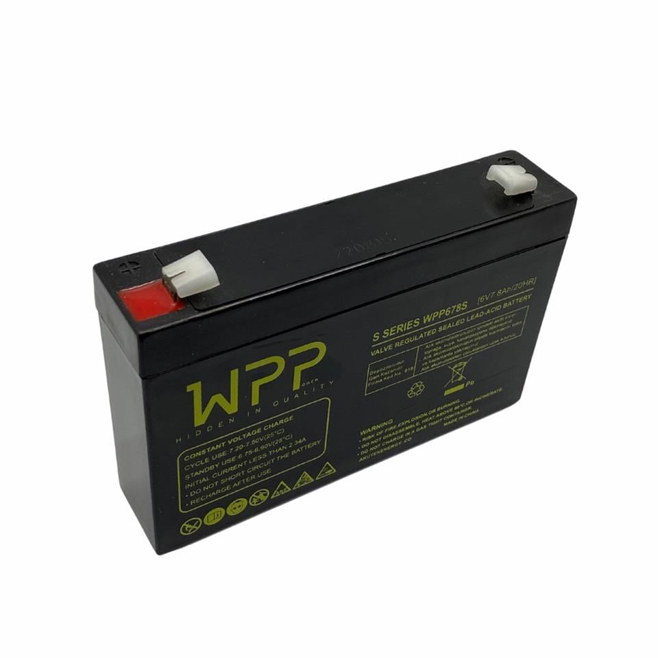 WPP 6V 7.8 AH AKÜ KURU TİP (150*34*94)