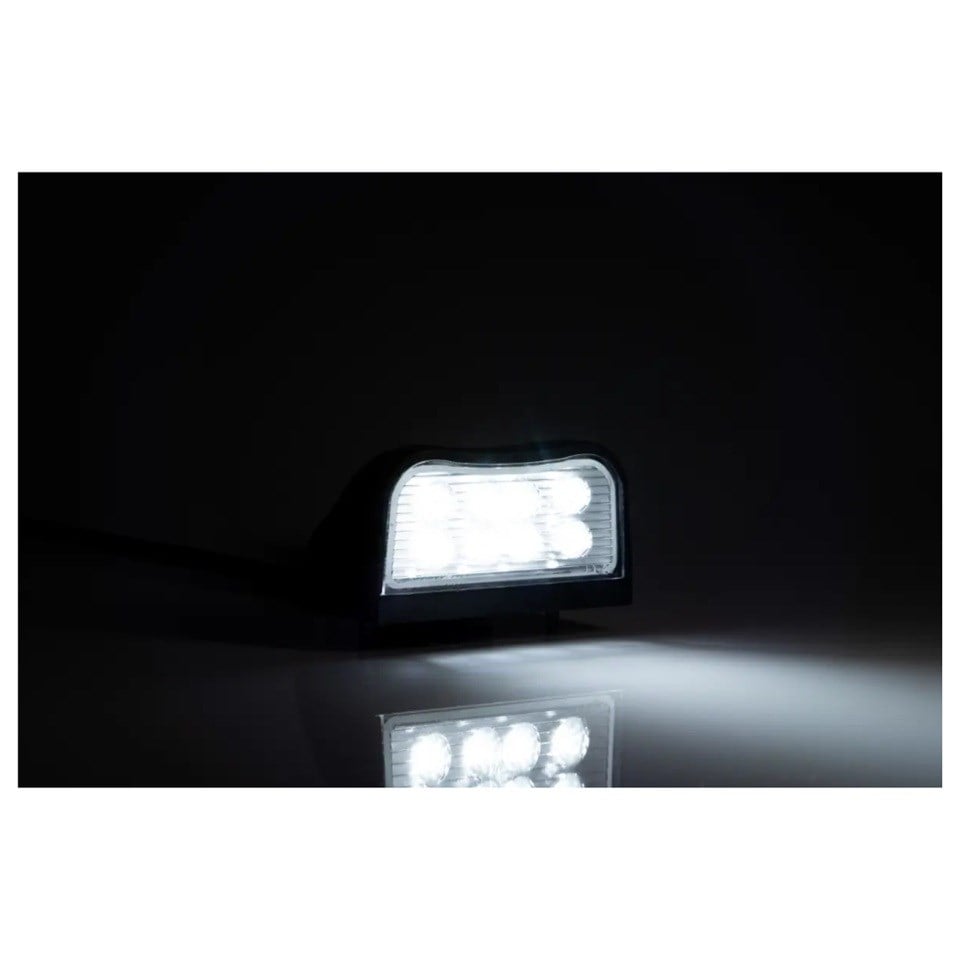FRISTOM 12V-30V PLAKA LAMBASI 8 LEDLİ (SİYAH) (100 X 50 MM) E9