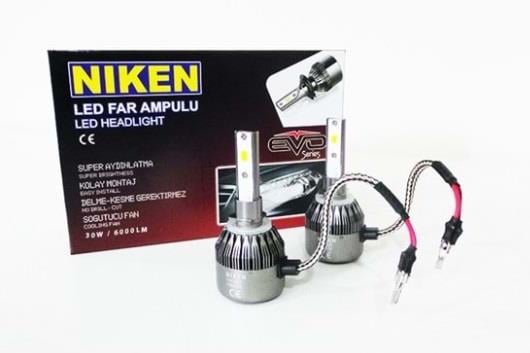 NIKEN 12V H27 COB LED XENON FAR AMPUL SETİ 4000 LÜMEN