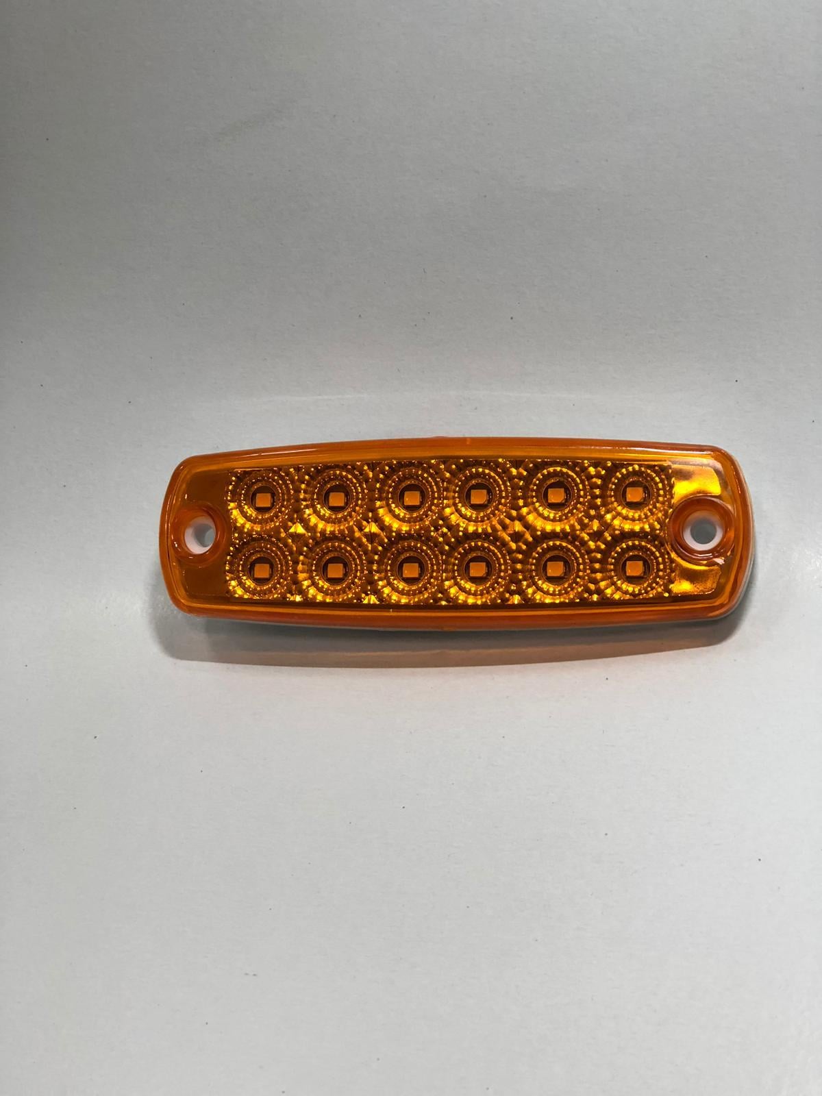 12V-24V İKAZ LAMBASI ÇAKARLI 12-LEDLİ SARI (125*43 MM)