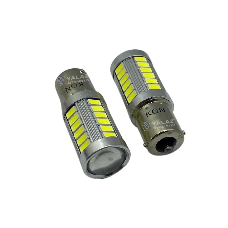 12V-24V 93 AMPUL 33 LEDLİ BEYAZ 6000K (MERCEKLİ) CB (2 AD)