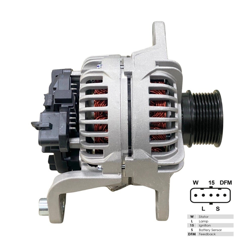24V ALTERNATÖR DİNAMO BOSCH TİPİ 110 A (5 FİŞ SOKETLİ) (W-L-15-S-DFM) RENAULT-VOLVO