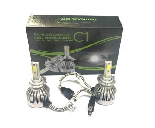 9V-32V H7 XENON LED FAR AMPUL SETİ 6500K FANSIZ COB LED C1
