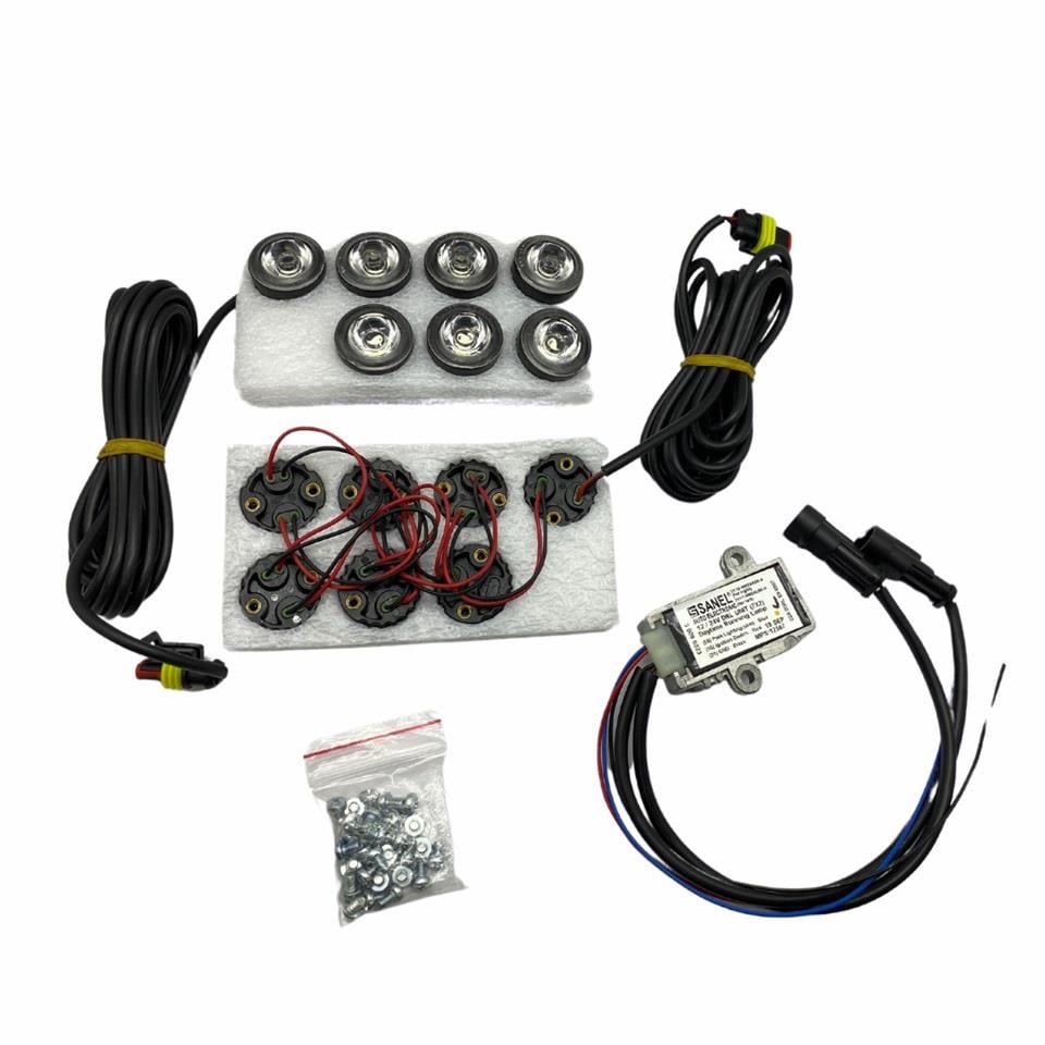 SANEL 12V-24V GÜNDÜZ SÜRÜŞ LEDİ (7 X 2) (TAKIM)