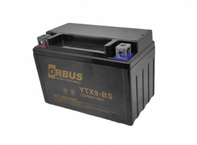 ORBUS 12V 9 AH MOTOSİKLET AKÜSÜ (150*87*105) (YTX9-BS) (SMF) (2,84 KG) (CARBON)
