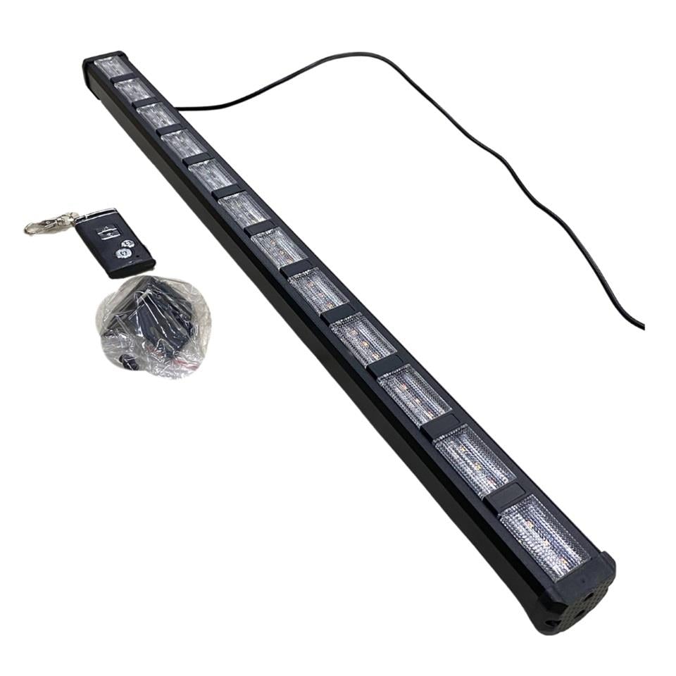 FEDERAL SIGNAL 12V LED BAR OFF-ROAD FONKSİYONLU KUMANDALI (KIRMIZI-BEYAZ) (575 MM)