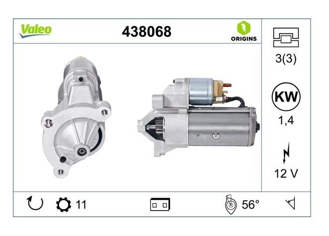 VALEO 12V MARŞ MOTORU 9 DİŞ/10 DİŞ/11 DİŞ/12 DİŞ/13 DİŞ 1.4 KW (D7R) CITROEN-FIAT-PEUGEOT-TATA