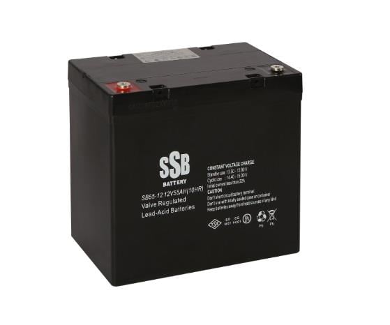 SSB 12V 55 AH JEL AKÜ (226*135*210) (YÜKSEK) (SİYAH) TSE'Lİ
