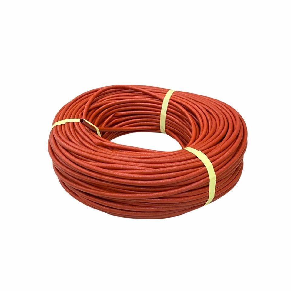 6 MM İZOLELİ CAM ELYAF MAKARON (YANMAZ MAKARON) (PARLAK) (-60°C +250°C) (1 MT)