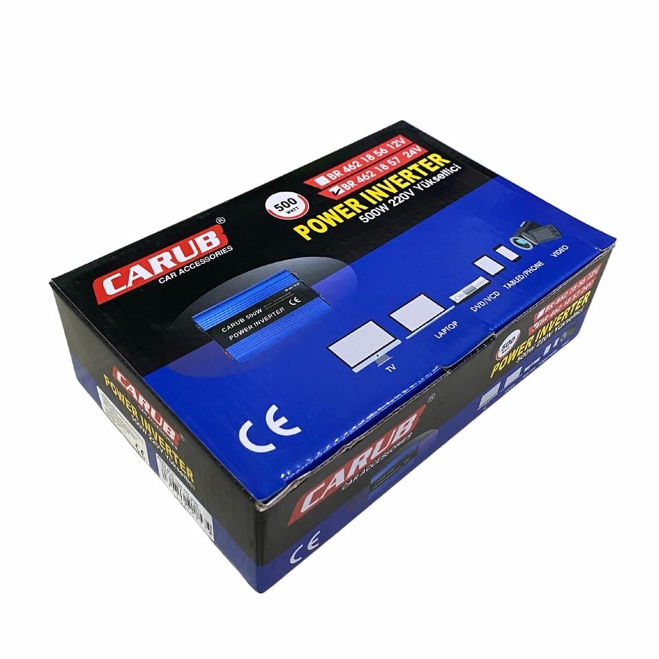 24V DC > 220V AC İNVERTER 500W (MODİFİYE) (ÇAKMAK FİŞLİ-MAŞALI)