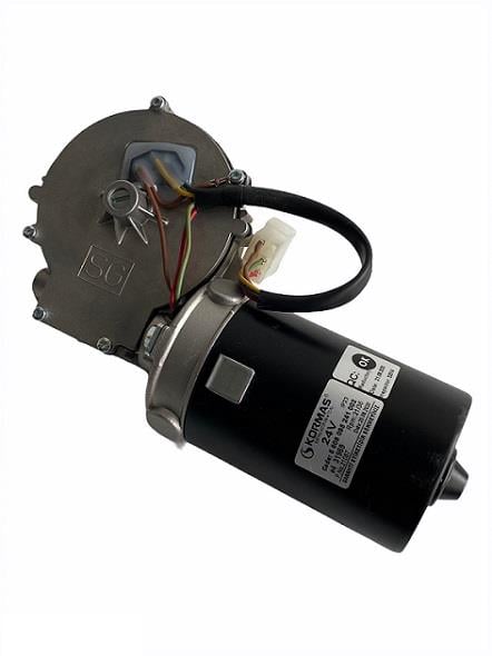 KORMAS 24V SİLECEK MOTORU BÜYÜK TİP (DÜZ FREZE 16 MM) (SOKETLİ 5 FİŞ) (L) MERCEDES OTOBÜS 303