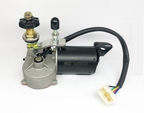24V SİLECEK MOTORU TEK MİLLİ + SABİT MİL 90° KABİN (KISA MİL)
