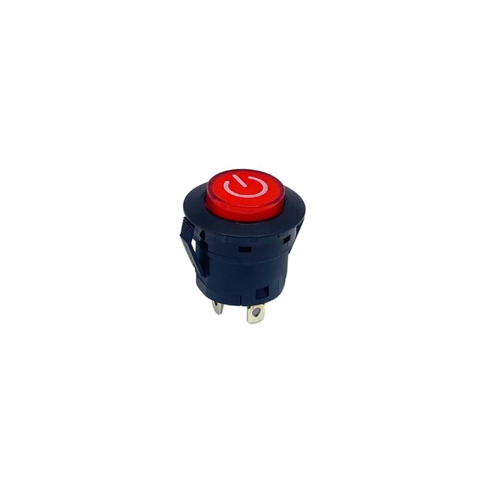 ROCKER BUTON KALICI (POWER İŞARETLİ-KIRMIZI IŞIKSIZ) (26 MM) (PBS3 16A 250V AC T85)