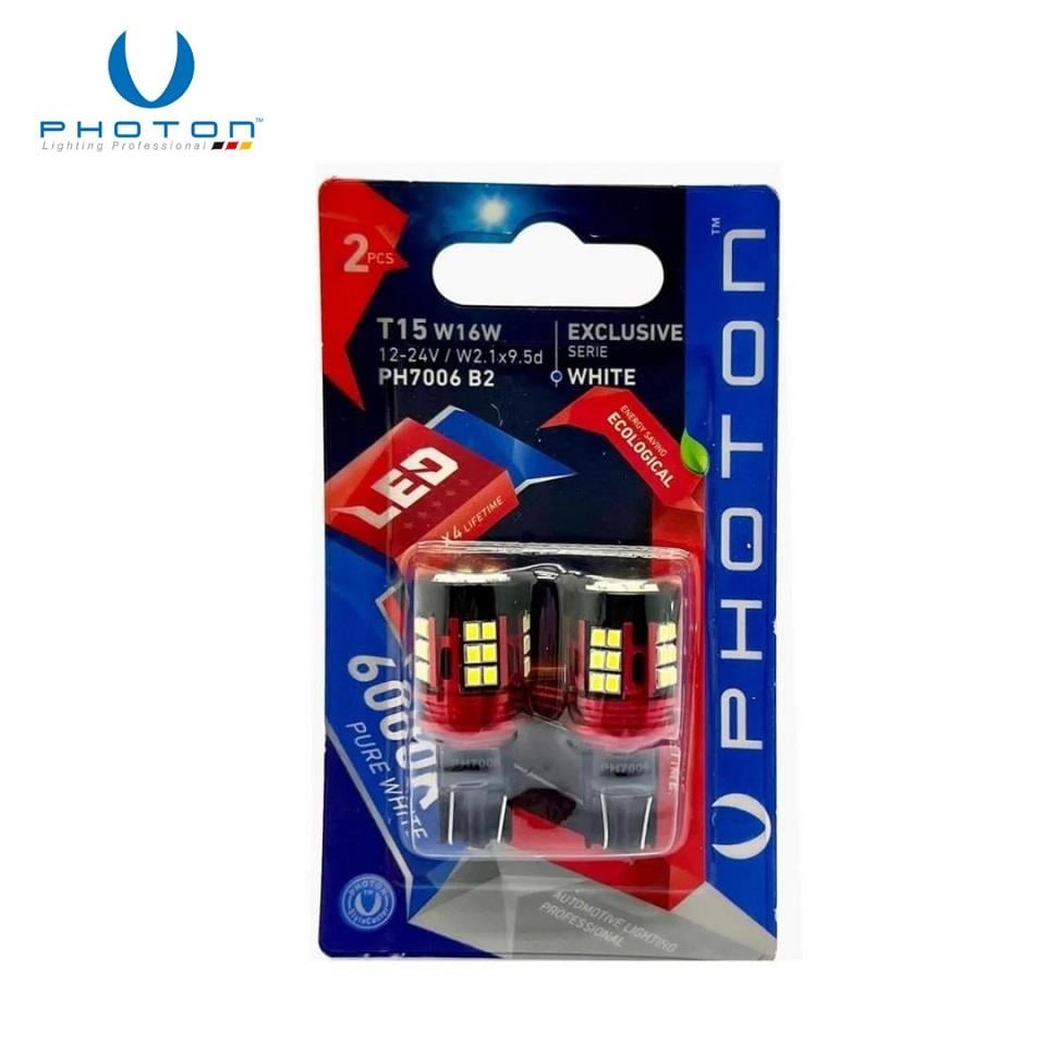 PHOTON 12-24V DİPSİZ AMPUL T15 (16W) (39 LEDLİ) BEYAZ (2 AD)