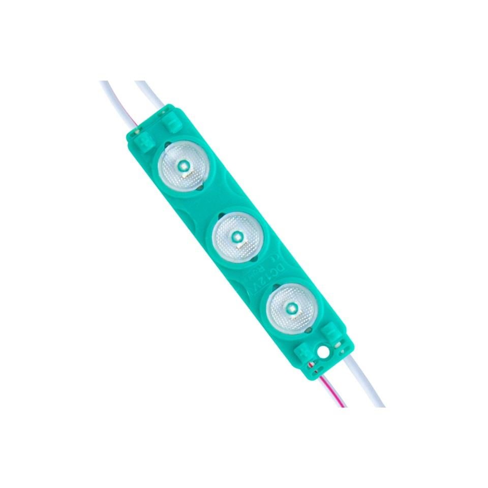 12V PARMAK LAMBA 3-LEDLİ KABLOLU YEŞİL (73*16 MM)