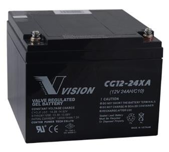 VISION 12V 24 AH ENGELLİ ARAÇ AKÜSÜ JEL (166*175*125) (8.1 KG)