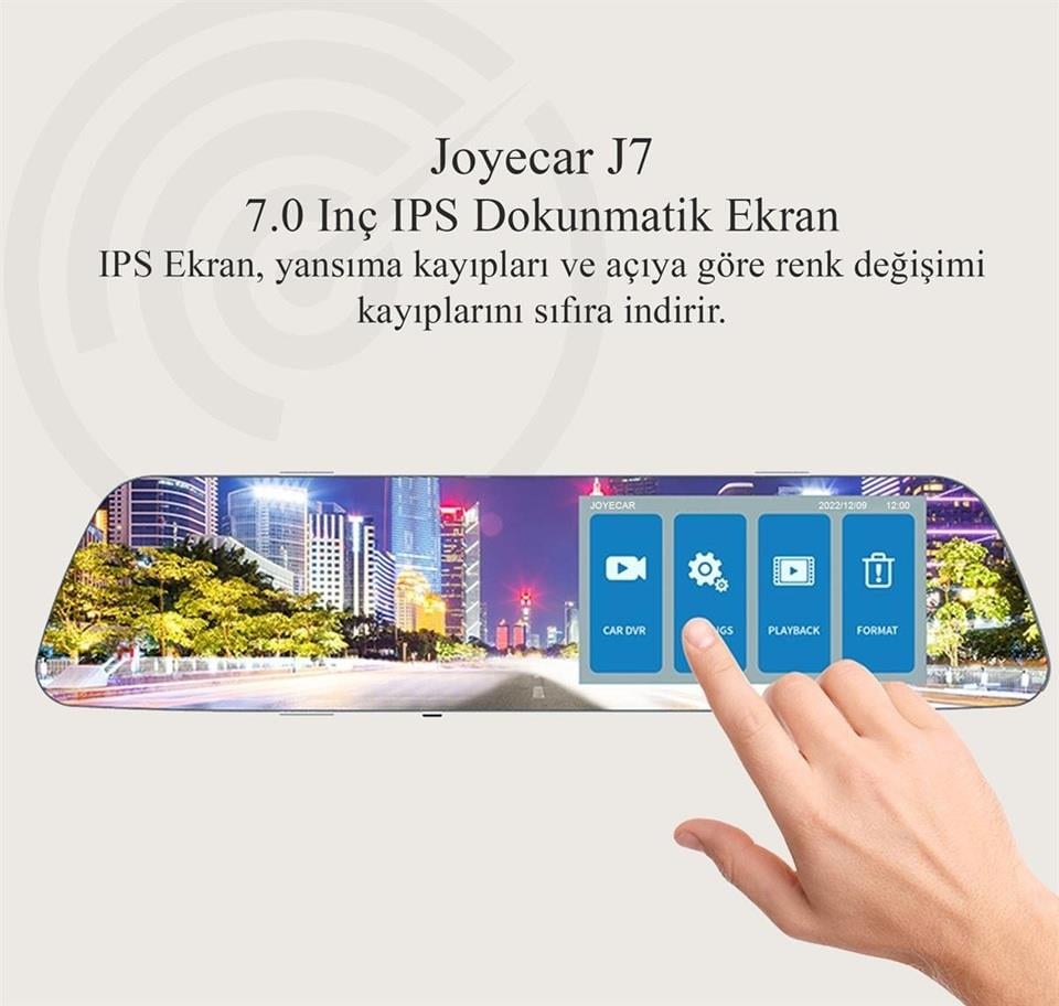 ARAÇ YOL KAYIT KAMERASI DİKİZ AYNALI FULL HD (ÖN-ARKA KAMERALI/GECE GÖRÜŞLÜ 32 GB
