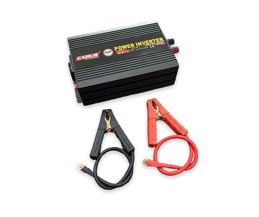CARUB 12V DC > 220V AC İNVERTER 1000W (MODİFİYE) (MAŞALI) (USB)